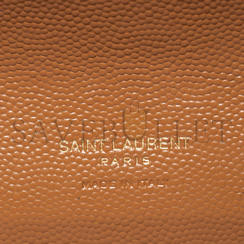 YSL CASSANDRE MATELASSÉ FLAP POUCH IN GRAIN DE POUDRE LEATHER 617662 (21*6*3cm)